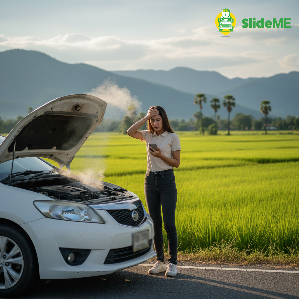 รถเสียกลางทาง ไม่ต้องตกใจ! SlideME บริการรถสไลด์ 24 ชม.